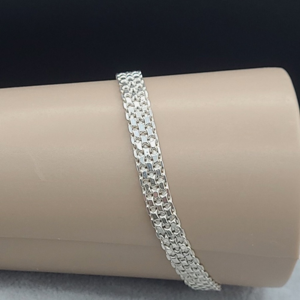7” Sterling Silver Panther Link Bracelet